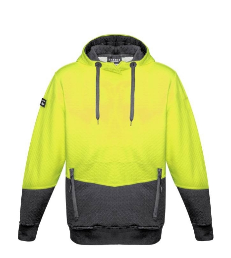 Picture of Syzmik, Unisex Hi Vis Textured Jacquard Hoodie